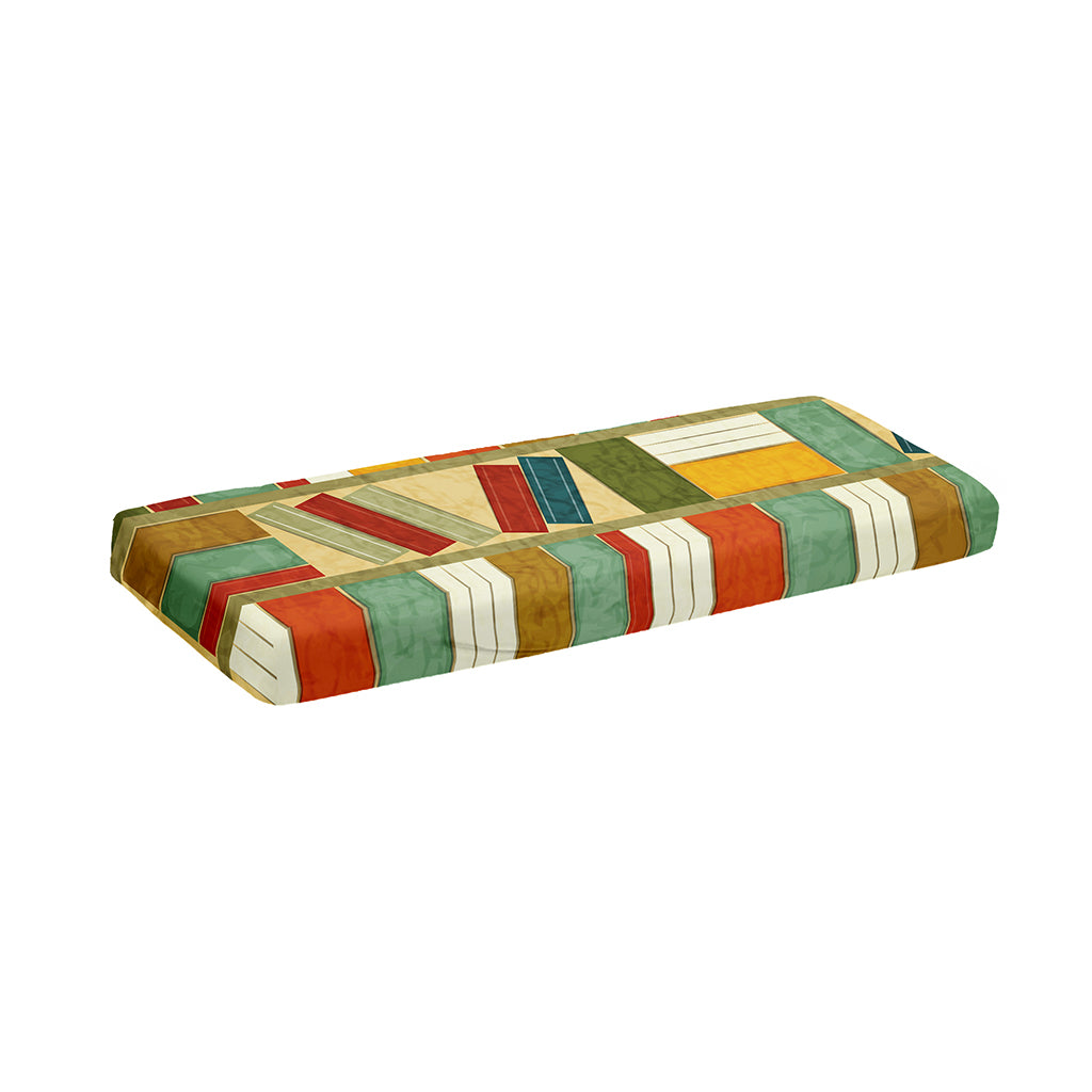 Watercolor Bookshelf Pattern Print Piano Keyboard Cover
