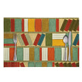 Watercolor Bookshelf Pattern Print Placemat