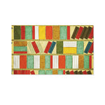 Watercolor Bookshelf Pattern Print Polyester Flag