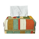 Watercolor Bookshelf Pattern Print Rectangle Tissue Box Cover