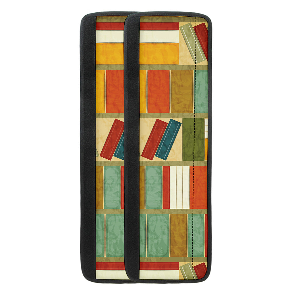 Watercolor Bookshelf Pattern Print Refrigerator Handle Covers