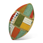 Watercolor Bookshelf Pattern Print Rugby Ball