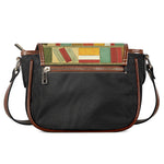 Watercolor Bookshelf Pattern Print Saddle Bag