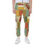 Watercolor Bookshelf Pattern Print Scuba Joggers
