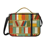 Watercolor Bookshelf Pattern Print Shoulder Strap Bible Bag
