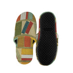 Watercolor Bookshelf Pattern Print Slippers