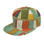 Watercolor Bookshelf Pattern Print Snapback Cap