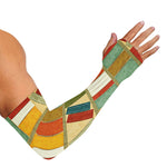 Watercolor Bookshelf Pattern Print Sun Protection Arm Sleeves