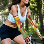 Watercolor Bookshelf Pattern Print Sun Protection Arm Sleeves