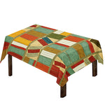 Watercolor Bookshelf Pattern Print Tablecloth