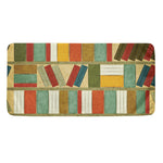Watercolor Bookshelf Pattern Print Towel