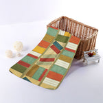 Watercolor Bookshelf Pattern Print Towel