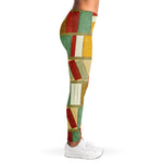 Watercolor Bookshelf Pattern Print Women's Leggings