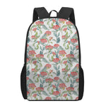 Watercolor Bouvardia Print 17 Inch Backpack