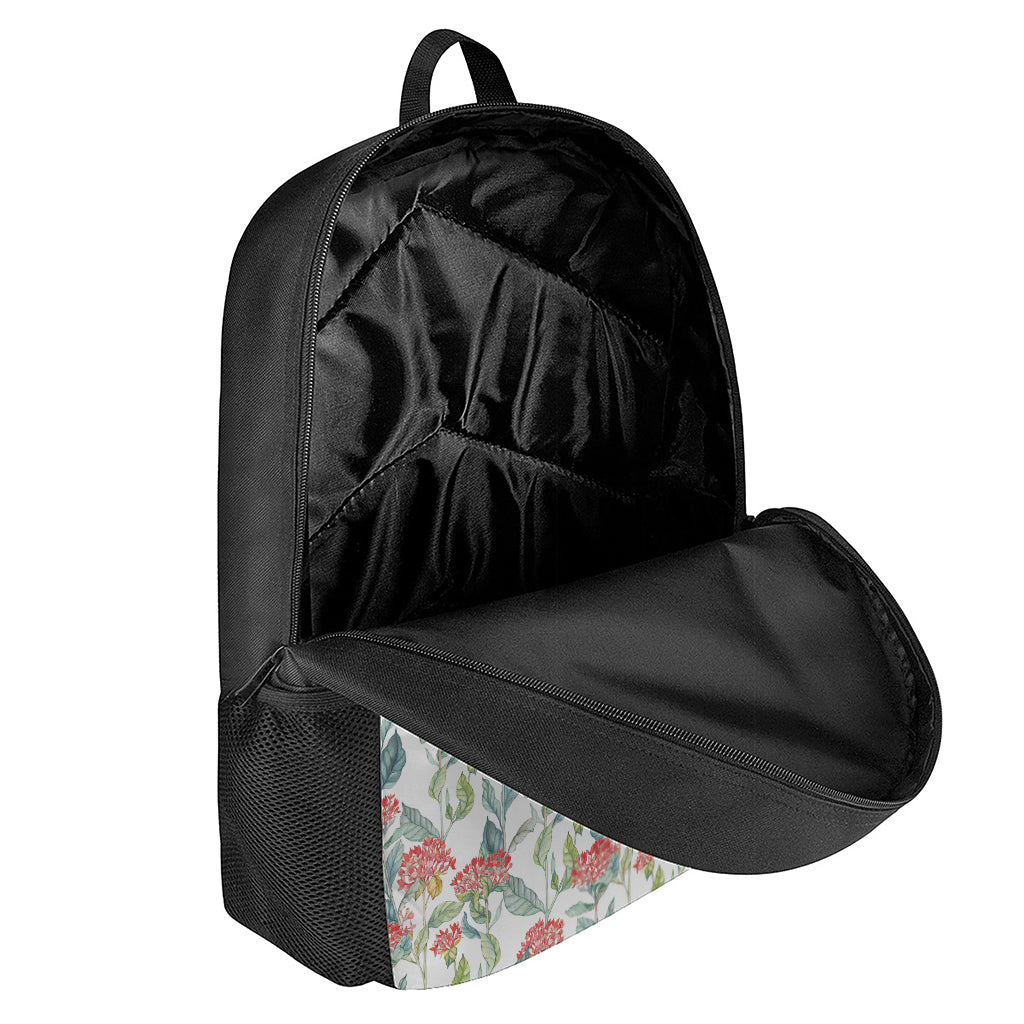 Watercolor Bouvardia Print 17 Inch Backpack