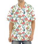 Watercolor Bouvardia Print Aloha Shirt