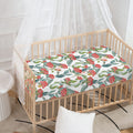 Watercolor Bouvardia Print Baby Crib Sheet