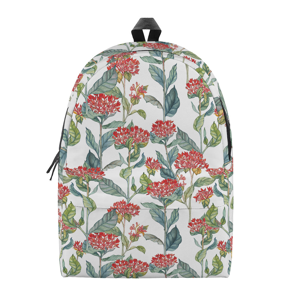 Watercolor Bouvardia Print Backpack