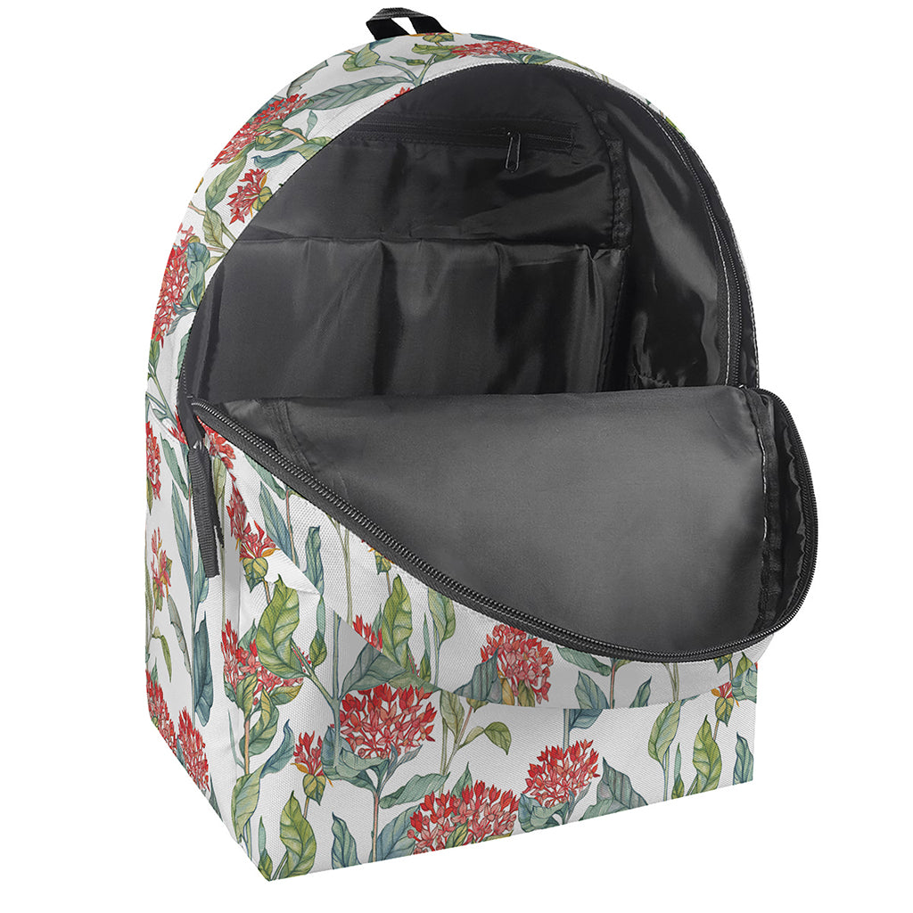 Watercolor Bouvardia Print Backpack