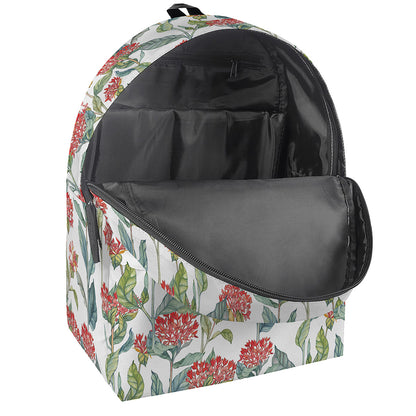 Watercolor Bouvardia Print Backpack