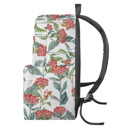 Watercolor Bouvardia Print Backpack