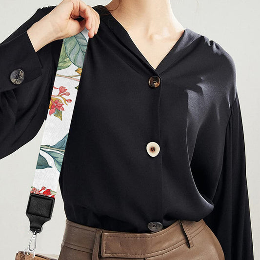 Watercolor Bouvardia Print Bag Strap