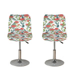 Watercolor Bouvardia Print Bar Stool Covers