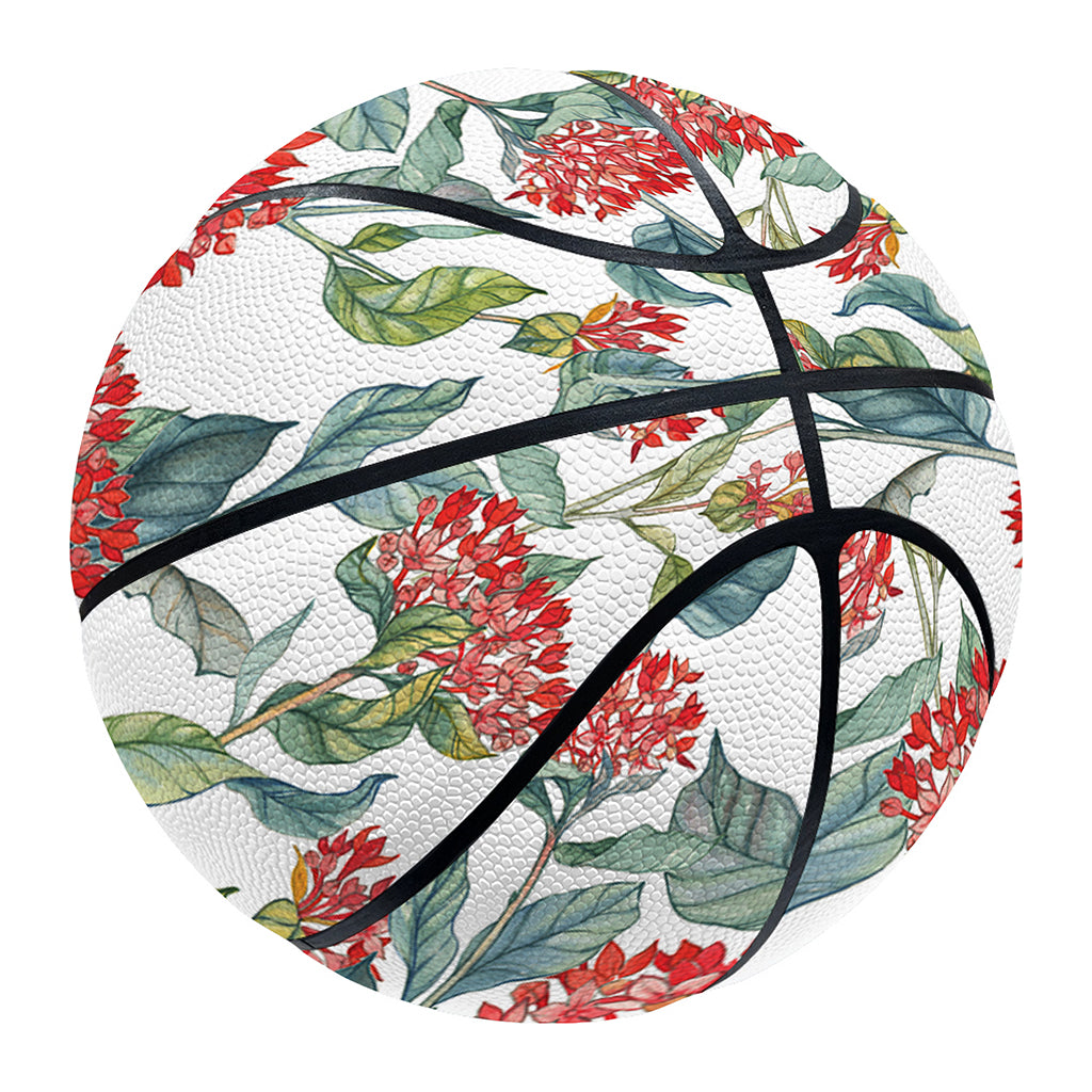 Watercolor Bouvardia Print Basketball