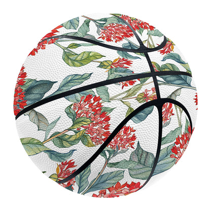 Watercolor Bouvardia Print Basketball