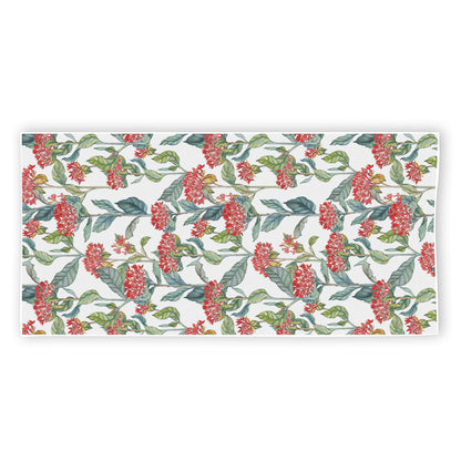 Watercolor Bouvardia Print Beach Towel