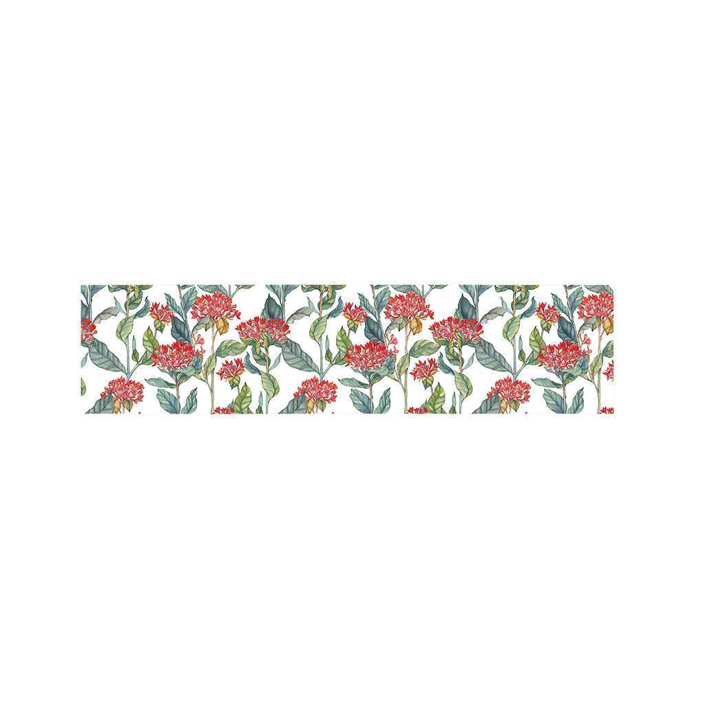 Watercolor Bouvardia Print Bed Runner