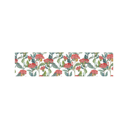 Watercolor Bouvardia Print Bed Runner
