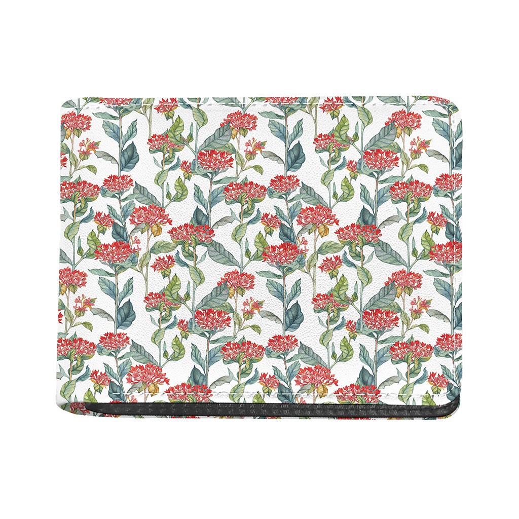 Watercolor Bouvardia Print Bifold Wallet