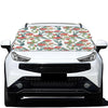 Watercolor Bouvardia Print Car Windshield Snow Cover