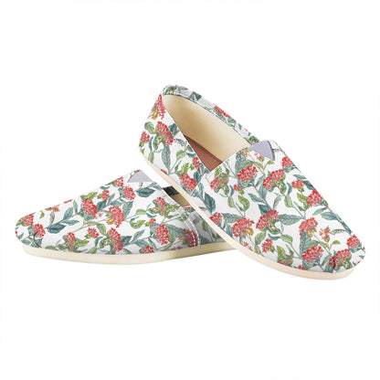 Watercolor Bouvardia Print Casual Shoes
