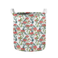 Watercolor Bouvardia Print Collapsible Laundry Basket