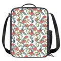 Watercolor Bouvardia Print Crossbody Lunch Bag