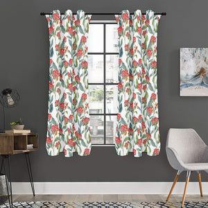 Watercolor Bouvardia Print Curtain