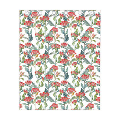Watercolor Bouvardia Print Curtain