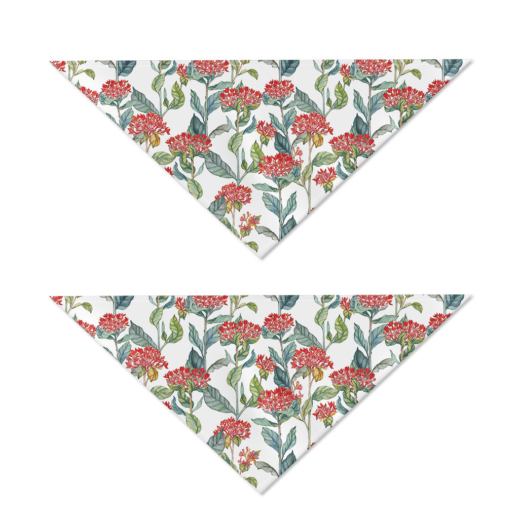 Watercolor Bouvardia Print Dog Bandana