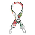 Watercolor Bouvardia Print Dog Seat Belt