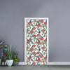 Watercolor Bouvardia Print Door Sticker