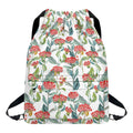 Watercolor Bouvardia Print Drawstring Backpack