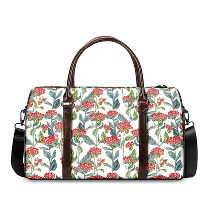 Watercolor Bouvardia Print Duffle Bag