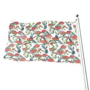 Watercolor Bouvardia Print Flag