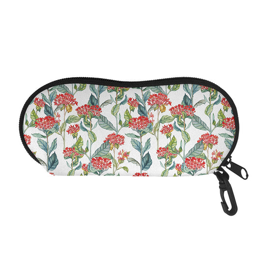 Watercolor Bouvardia Print Glasses Case