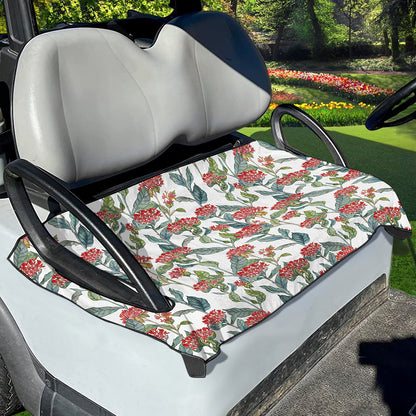 Watercolor Bouvardia Print Golf Cart Seat Cover