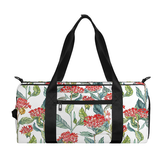 Watercolor Bouvardia Print Gym Bag