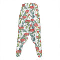 Watercolor Bouvardia Print Hammer Pants