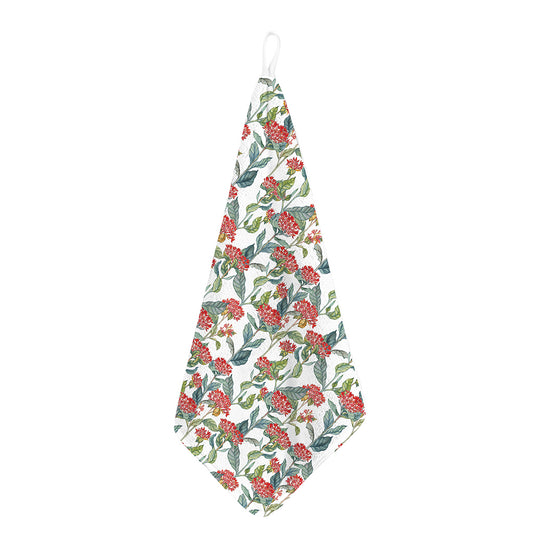 Watercolor Bouvardia Print Hand Towel